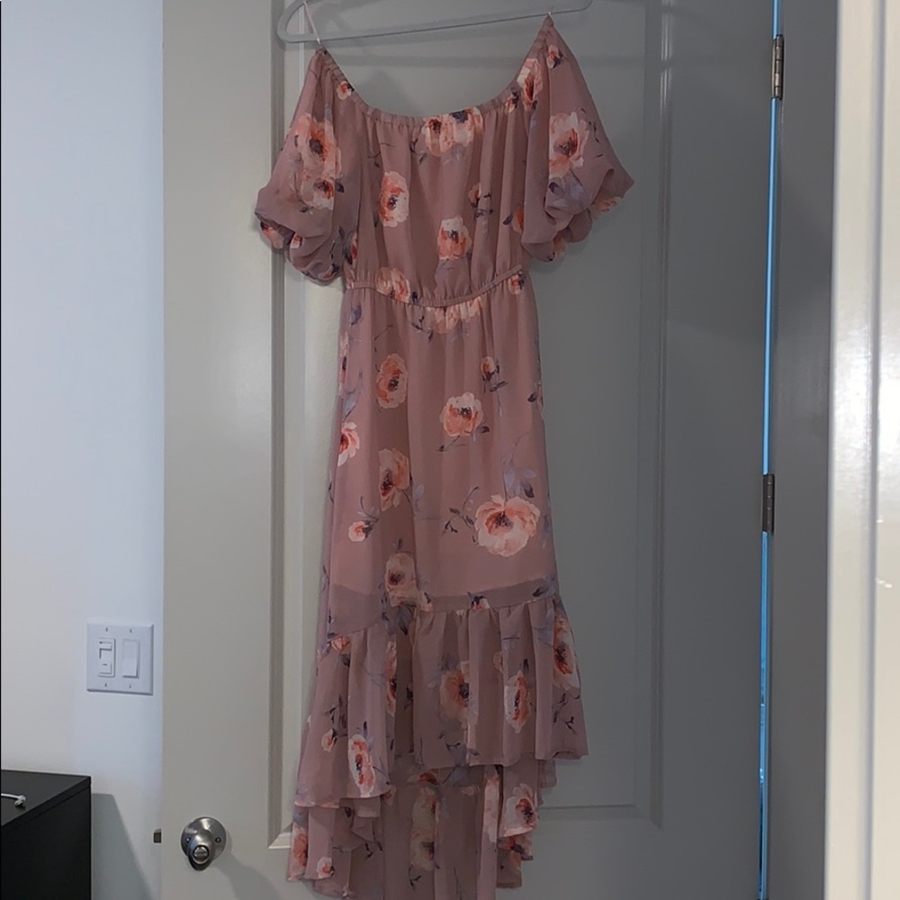 Floral high low dress